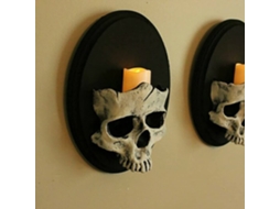 Esqueleto de terror criativo Castiçal para decoração de Halloween BRILVIBERA