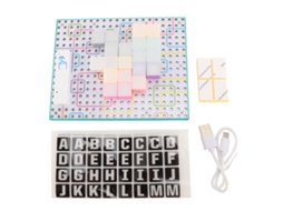 Primerox kit de Acessórios Tijolos de Luz Led com Mudança de Cor Magnética Educativo para Crianças