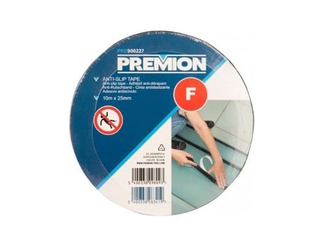 Rolo De Fita Antiderrapante Preta 10mt X25mm Pre900227 Premion