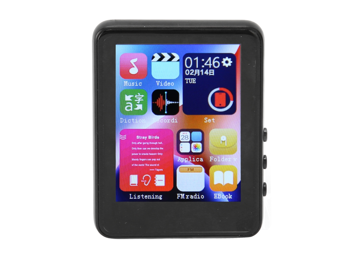 Reprodutor MP3 LAXISCREED com tela touch HD de 2.4 polegadas, Bluetooth 5.0, 32GB