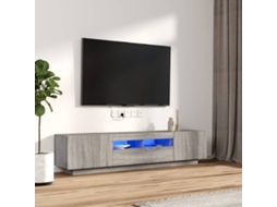 Vidaxl Conjunto Móveis De Tv 2 Pcs C/ Leds Madeira Cinzento-claro