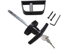 Conjunto De 6-fechaduras Porta Galpão Com Cabo Longo, Haste E Chaves Fechadura Reforçada Com Cabo Preto Para Diversas
