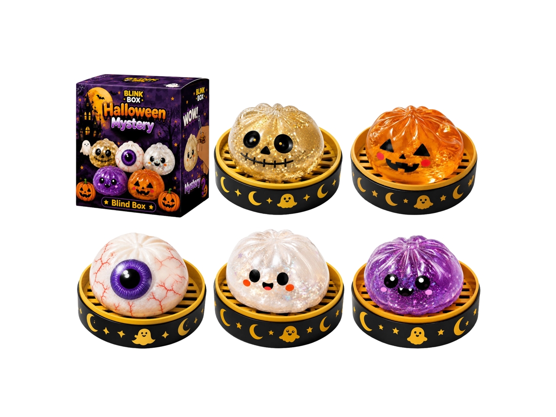 Laxiscreed Pack De 5 Fantasmas De Halloween Para Apertar E Prender Com Malt E Embalagem Festiva