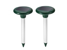 Repelente solar ultrassônico para toupeiras, embalagem de 2, repelente de cobra na água para toupeiras, camundongos, ratos e cobras.