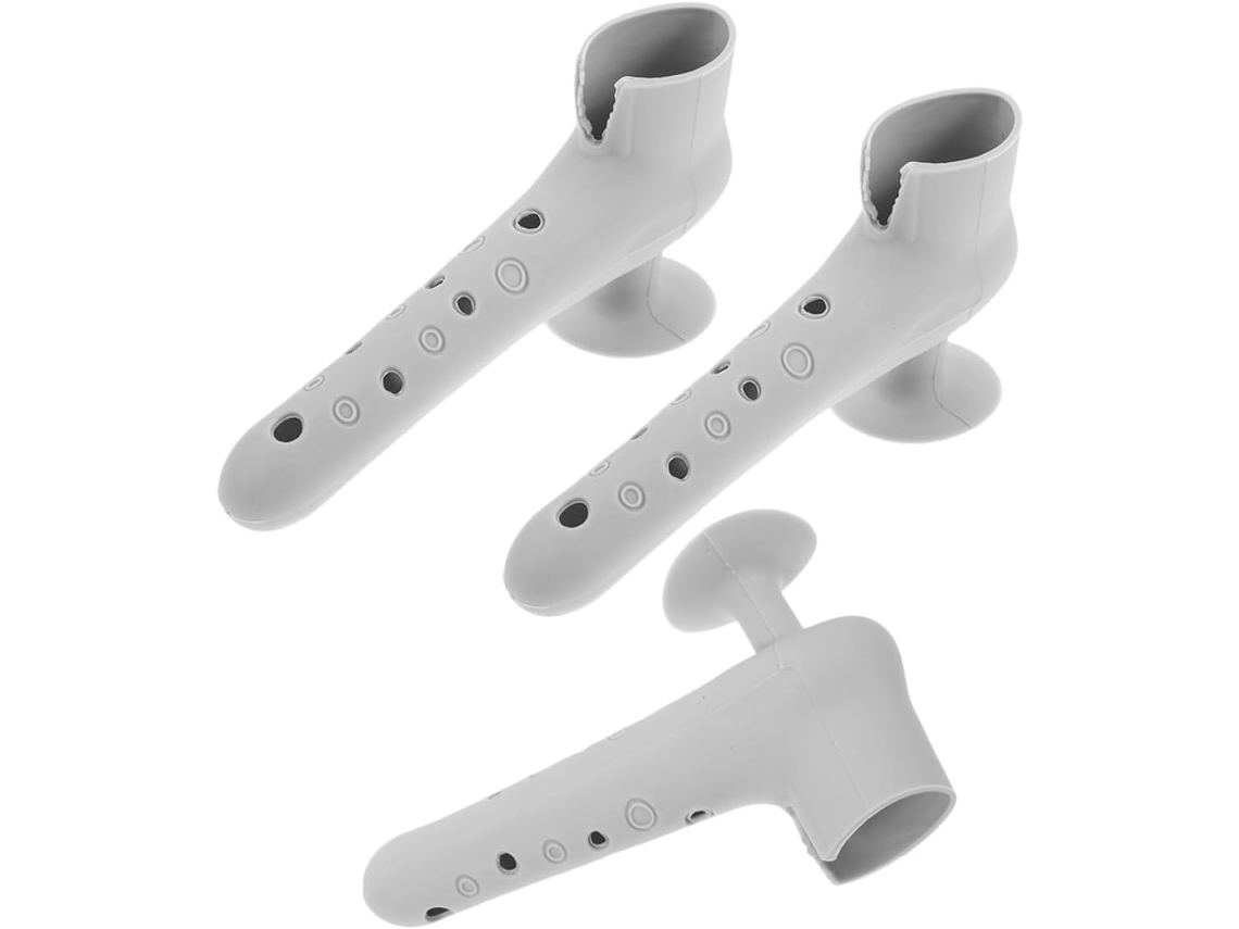 Conjunto De 3 Protetores Silicone Para Maçanetas Portas Com Ventosa, Ideais Para Uso Doméstico E Comercial, Na Cor Cinza