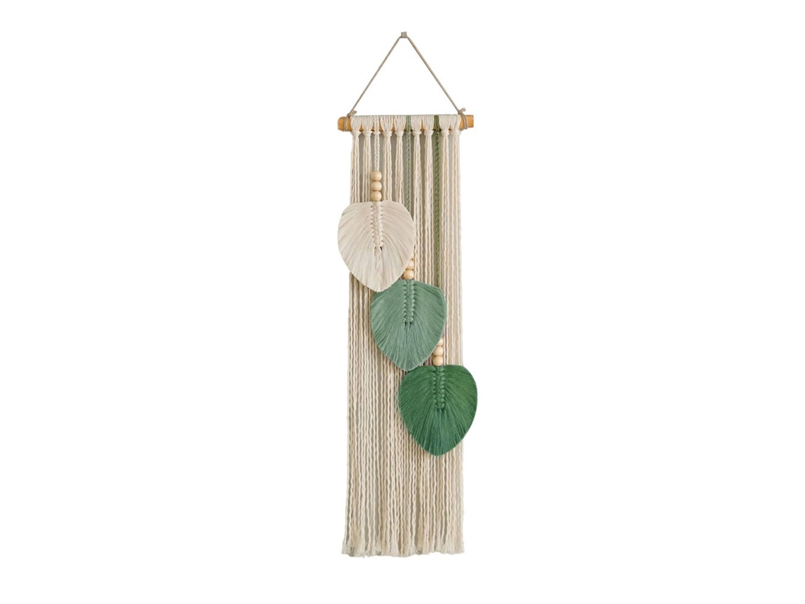 Tapeçaria de Parede Verde com Corda de Algodão LAXISCREED
