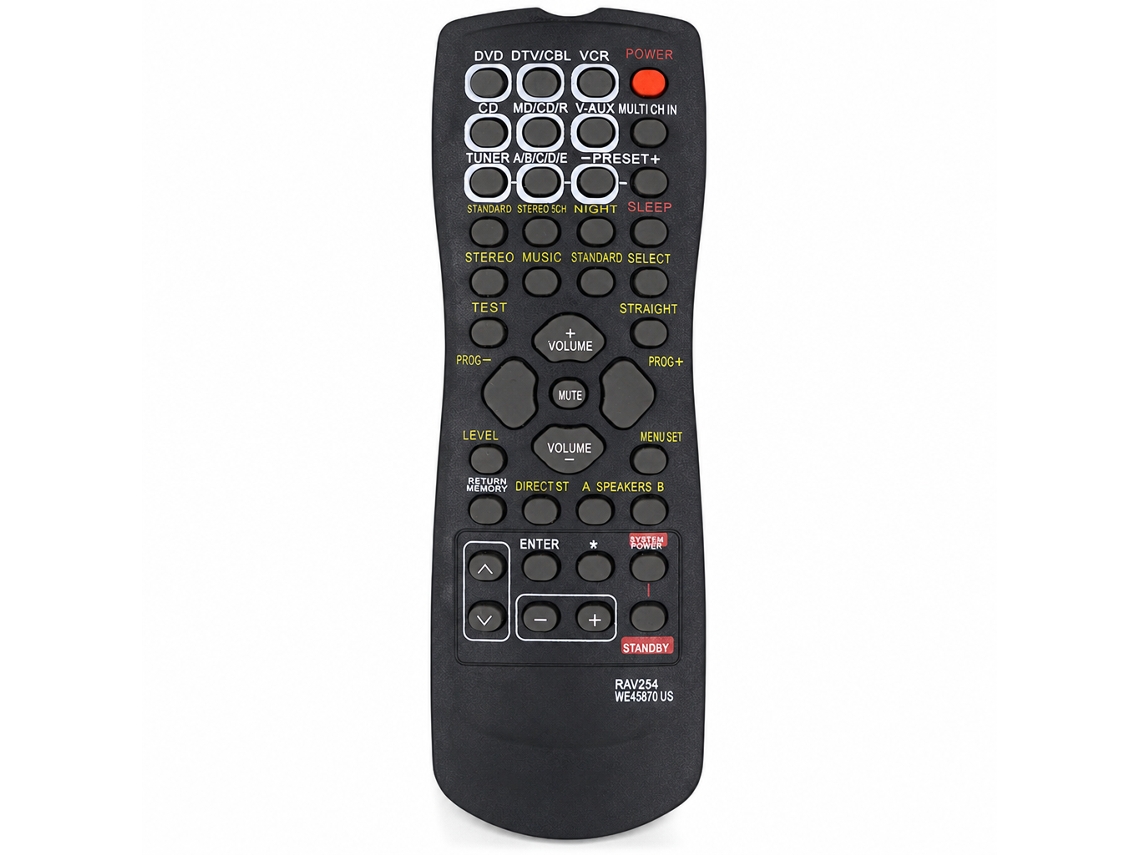 Comando Remoto De Substituição Rav254 Compatível Com Recetores Av Yamaha_zhd