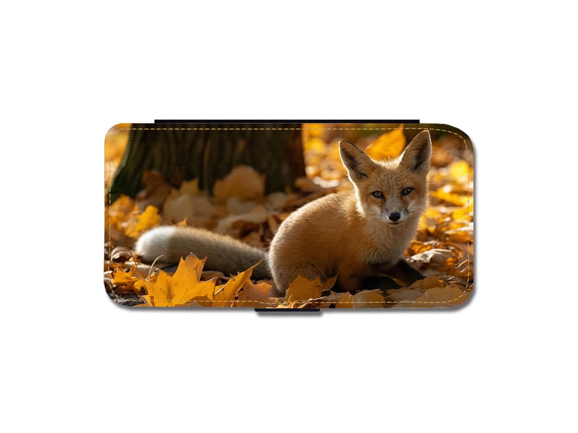 Capa Flip Para Iphone 17 Pro Com Estampa De Raposa.