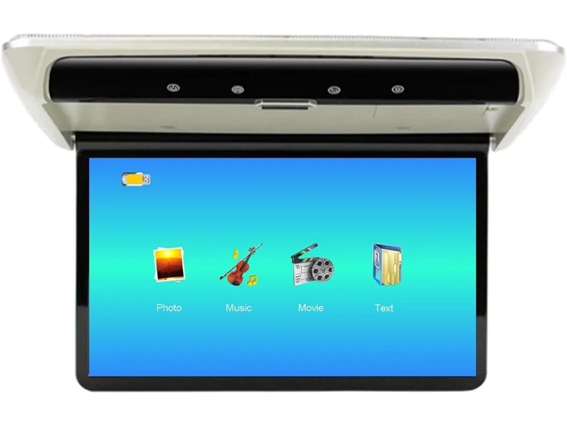 Monitor de Teto para Carro de 13,3 Polegadas, Tela Giratória Hd 1080p, Reprodutor de Mp5 SFUSHOS