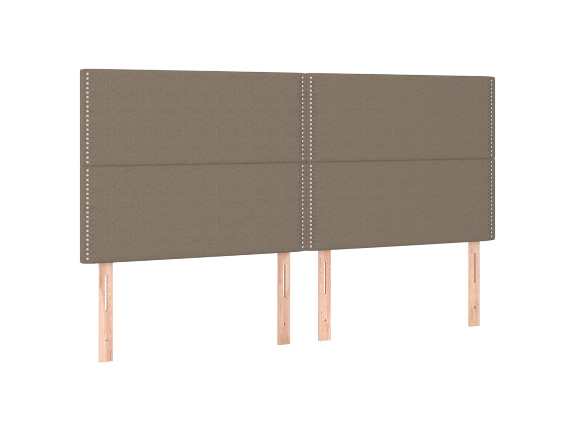 Conjunto 1 Cabeceira Vidaxl Marrom-acinzentado Tecido (200 X 5 X 128 Cm)