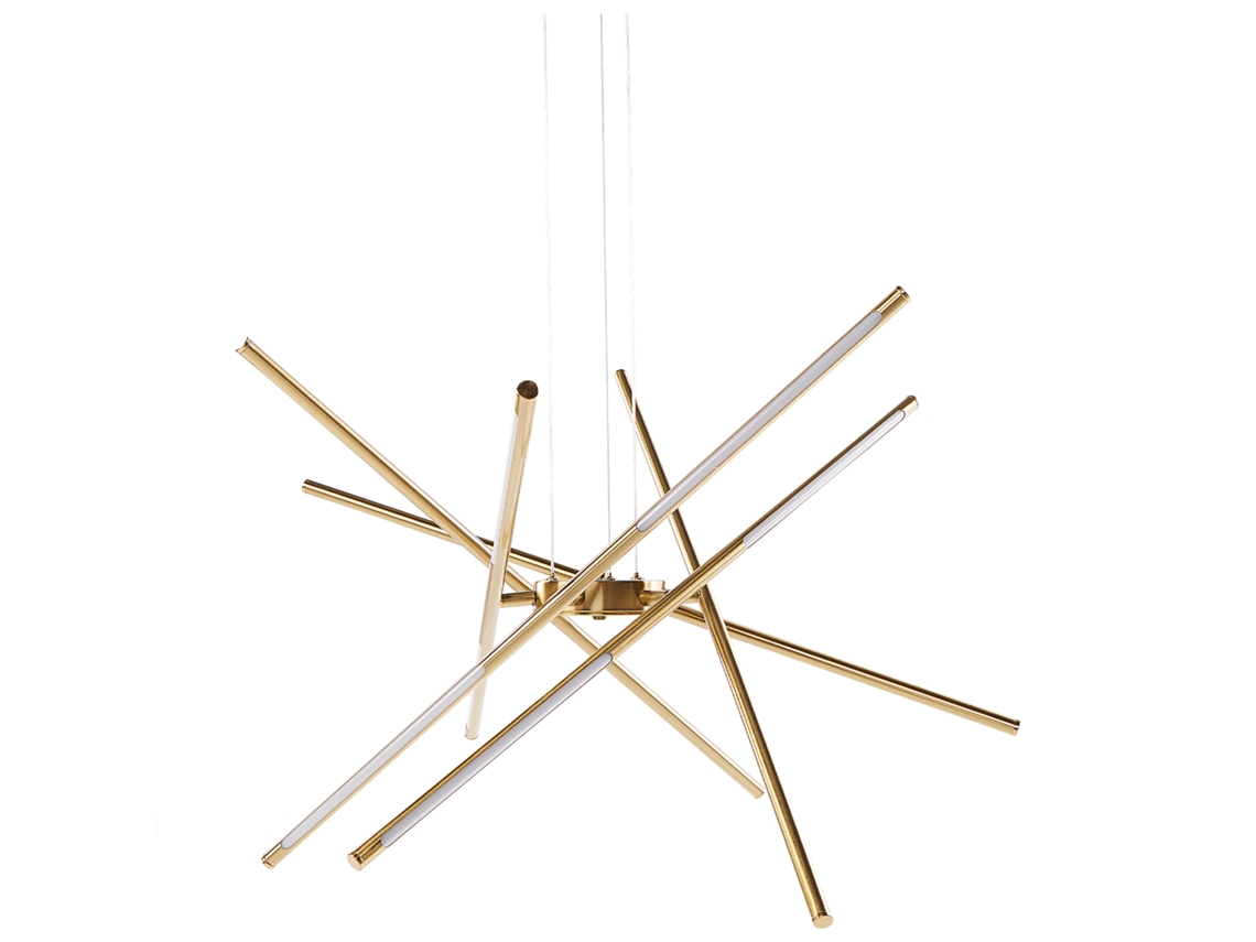 Candeeiro suspenso LED dourado PALUN