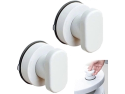 2 mangueiras de sucção para portas de vidro com alça antideslizante portátil e reutilizável (branco) | S/MARCA