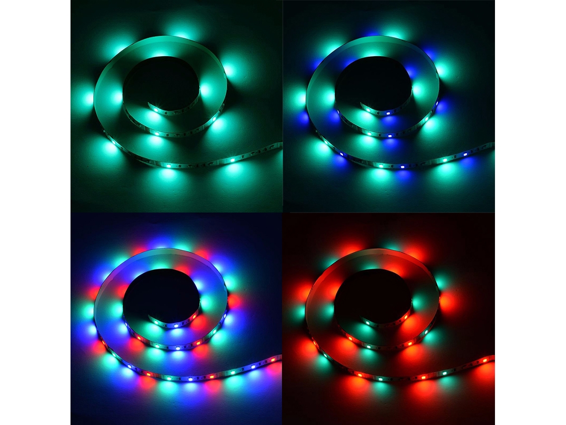 2026 tira Led Rgb 3m 180 Leds Dc5v 13w Usb Control Remoto 16 Cores 4 Modos Ip65 Regulável para Tv, Lar, Festa