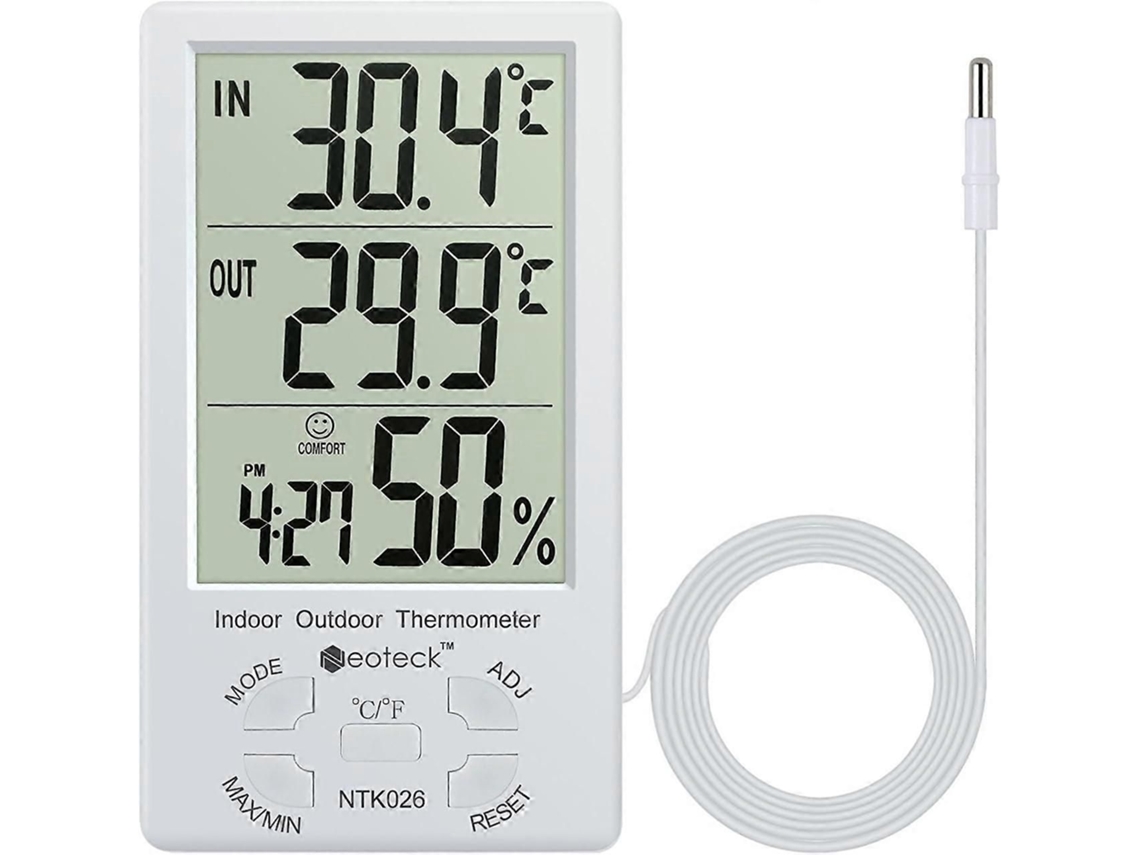 Termómetro Higrómetro Digital Lcd Com Sensor, Medidor De Temperatura E Humidade Para Interior - Elysve