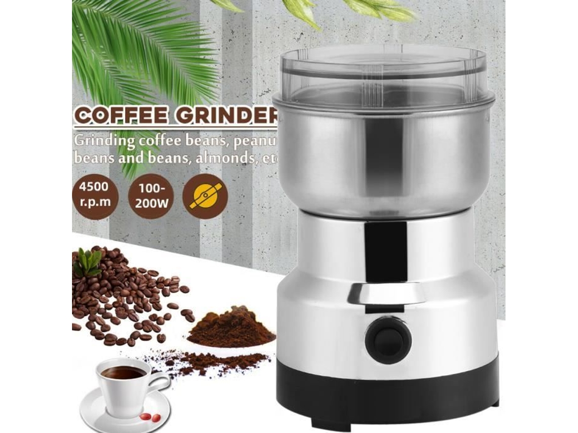 Moedor de café elétrico 100-200W Linhaça Nozes Pimenta Moedor de especiarias Liquidificador de aço inoxidável-ALA S/MARCA