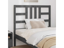 Vidaxl Cabeceira De Cama 106x4x100 Cm Pinho Maciço Cinzento