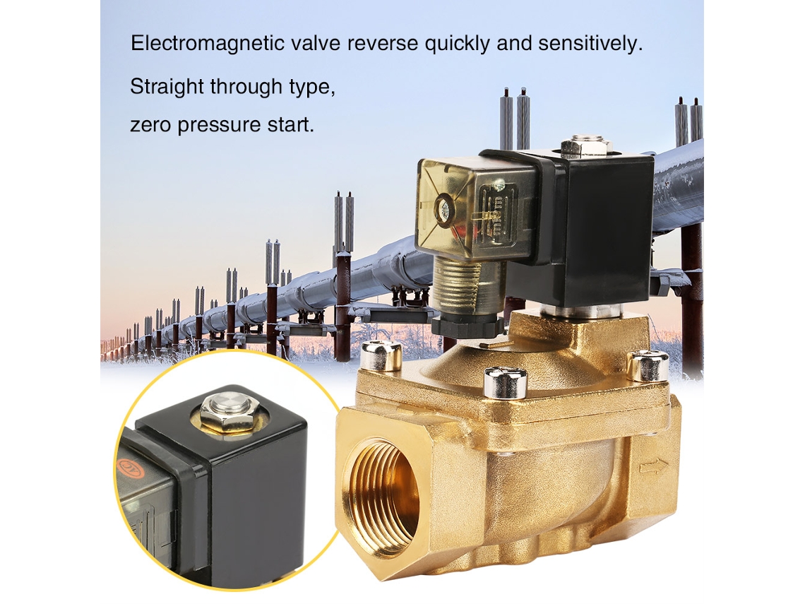 Válvula Electromagnética De Latão 25mm Dc12v