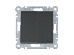 Luz | Interruptor Duplo Preto Wl0053 Hager