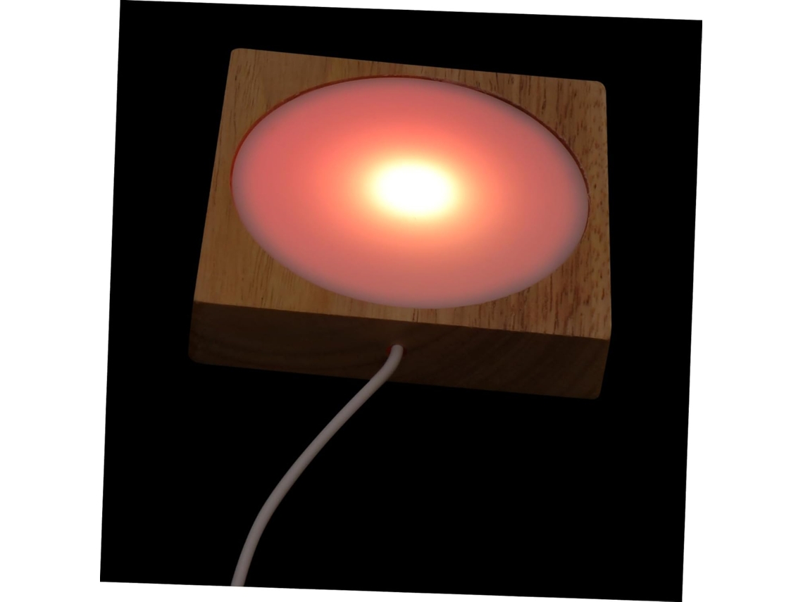 Luminária De Cabeceira Led Criativa Madeira Toyandona Com Base Usb.
