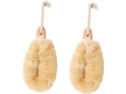 Conjunto De 2 Escovas Esfoliantes Corporais Sisal, Escova De Banho Esfoliante Com Cabo Ergonômico, Tamanhos Variados