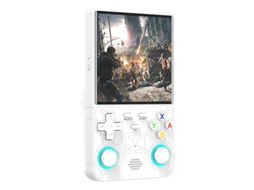 Consola De Jogos Portátil Grey-r36 Ultra Com 64 Gb, Ecrã Ips De 4 Polegadas, Mais De 15 000 Jogos Integrados, Chip Rk3326 E Dois Joysticks 3d Rgb
