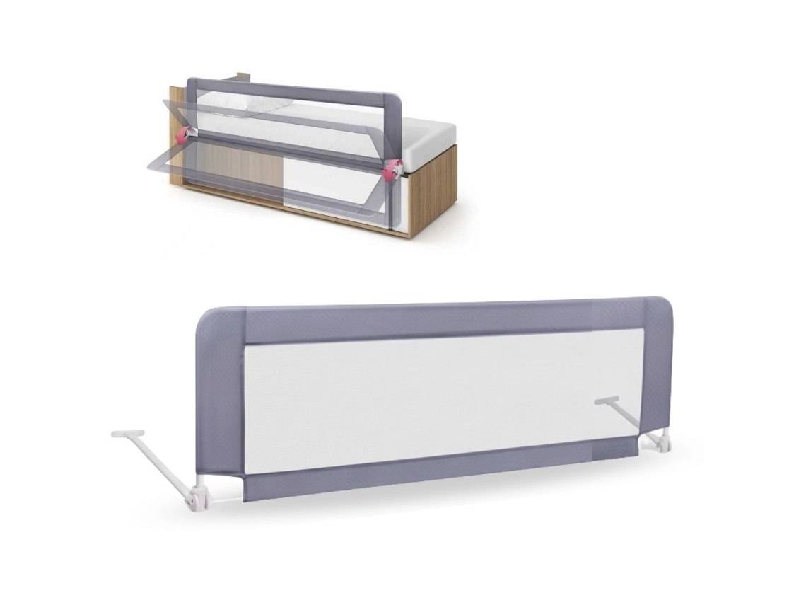Bathby Corrimão de Cama Infantil 140 Cm Altura Ajustável, Sistema Rebatível, Rede Respirável, Segurança Anti quedas HOME X GYM