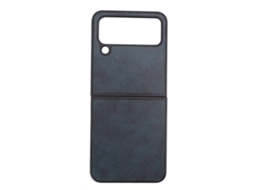 Aetheria capa de Couro para Samsung Galaxy Z Flip 4 Tela Dobrável Protector Case Azul