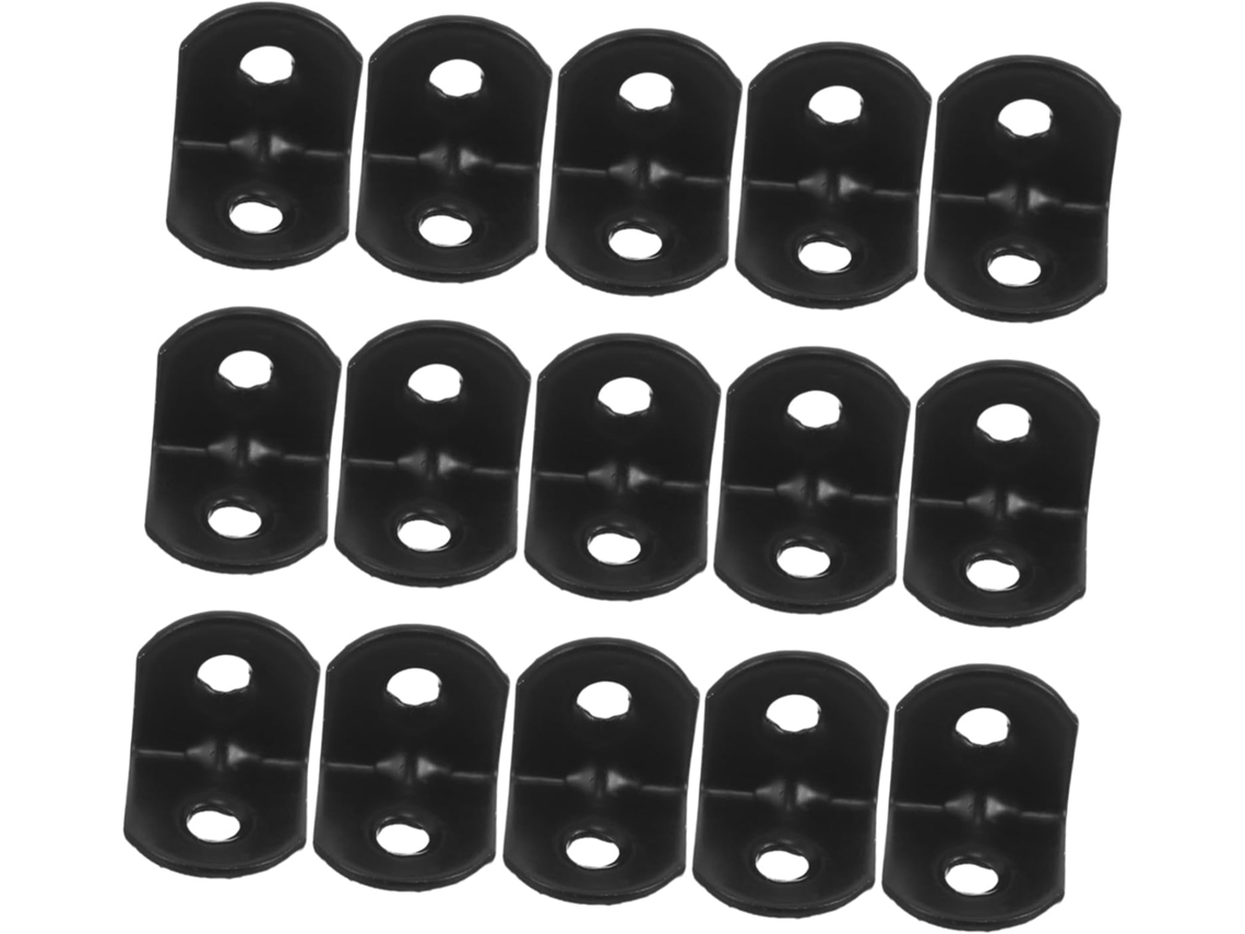 Luxshiny Conjunto De 100-suportes Canto Metálicos Em Ferro Preto Para Organização Paredes Casa E No Escritório