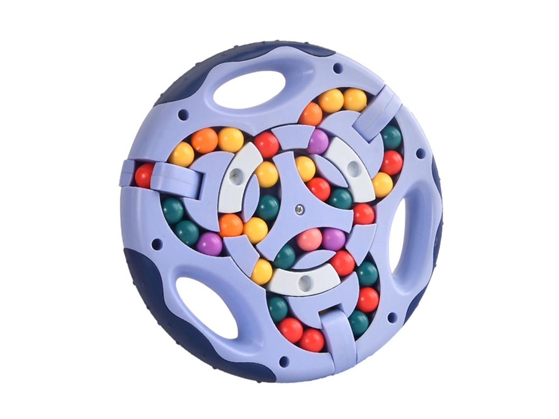 Brinquedo De Feijão Rotativo Para Dedos Exercício De Pensamento Duas Faces Descompressão Azul