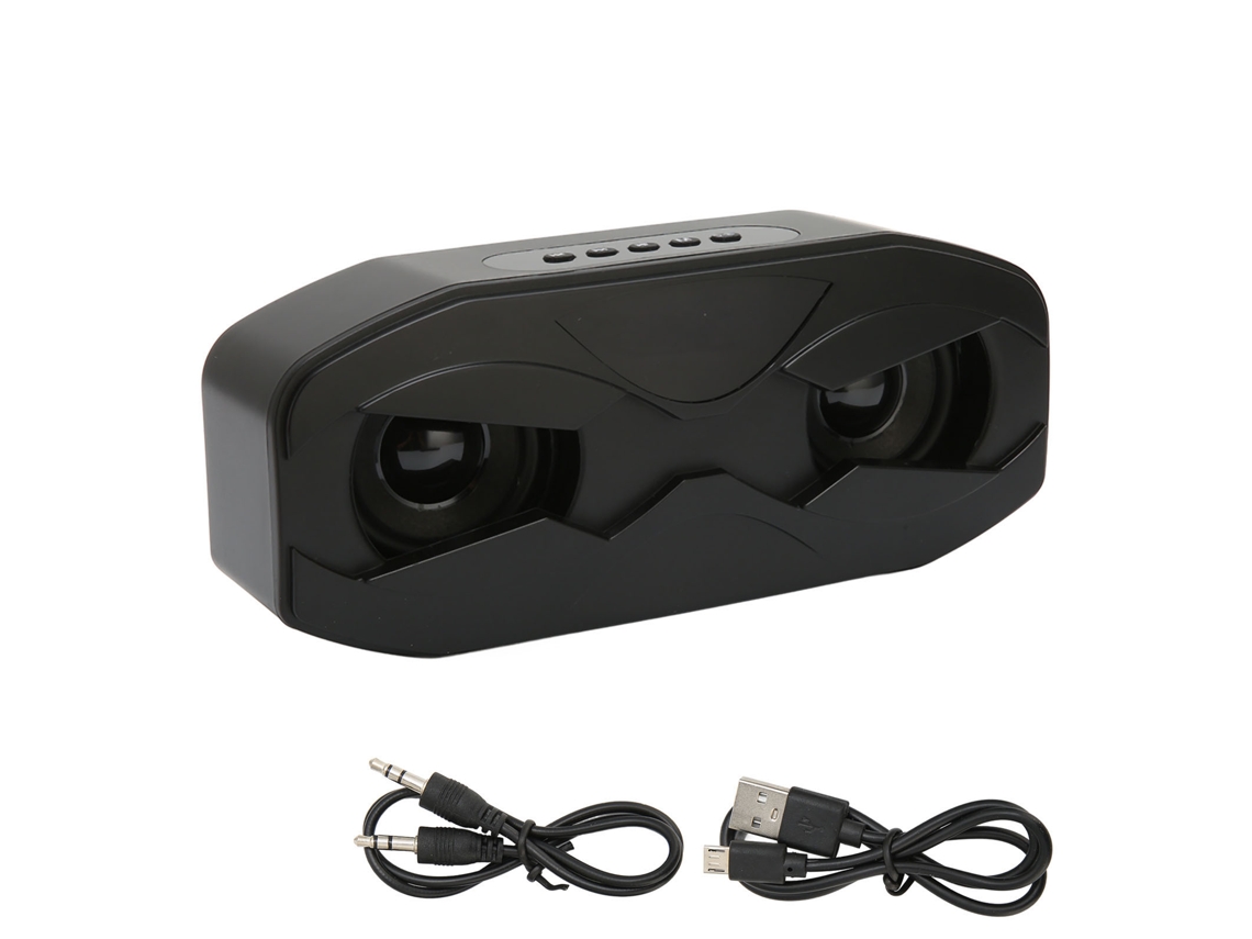 Caixa de Som Bluetooth com Rádio FM, Subwoofer e Luz LED