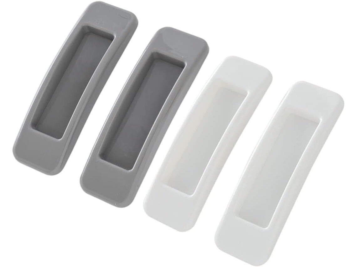 Lifkome Conjunto De 4-puxadores Retangulares Adesivos Em Abs Para Portas Geladeira, Janelas E Gavetas