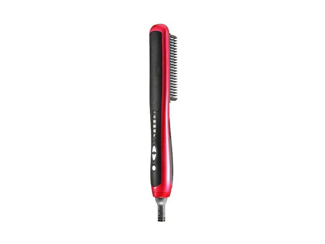 Escova Hair Straightener Alisadora de Cabelo 2 em 1 Asl-908A Vermelho