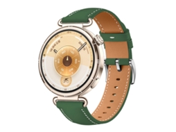 Pulseira De Couro Com Fivela Prateada Para Huawei Watch Gt 6 41mm