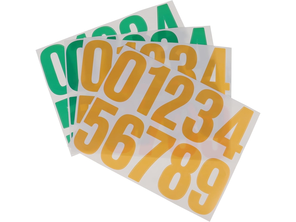 Estojo Grande Adesivos Vinílicos Com Números, 10cm 4 Polegadas, Caixa de Correio e Porta, Prova D Água,