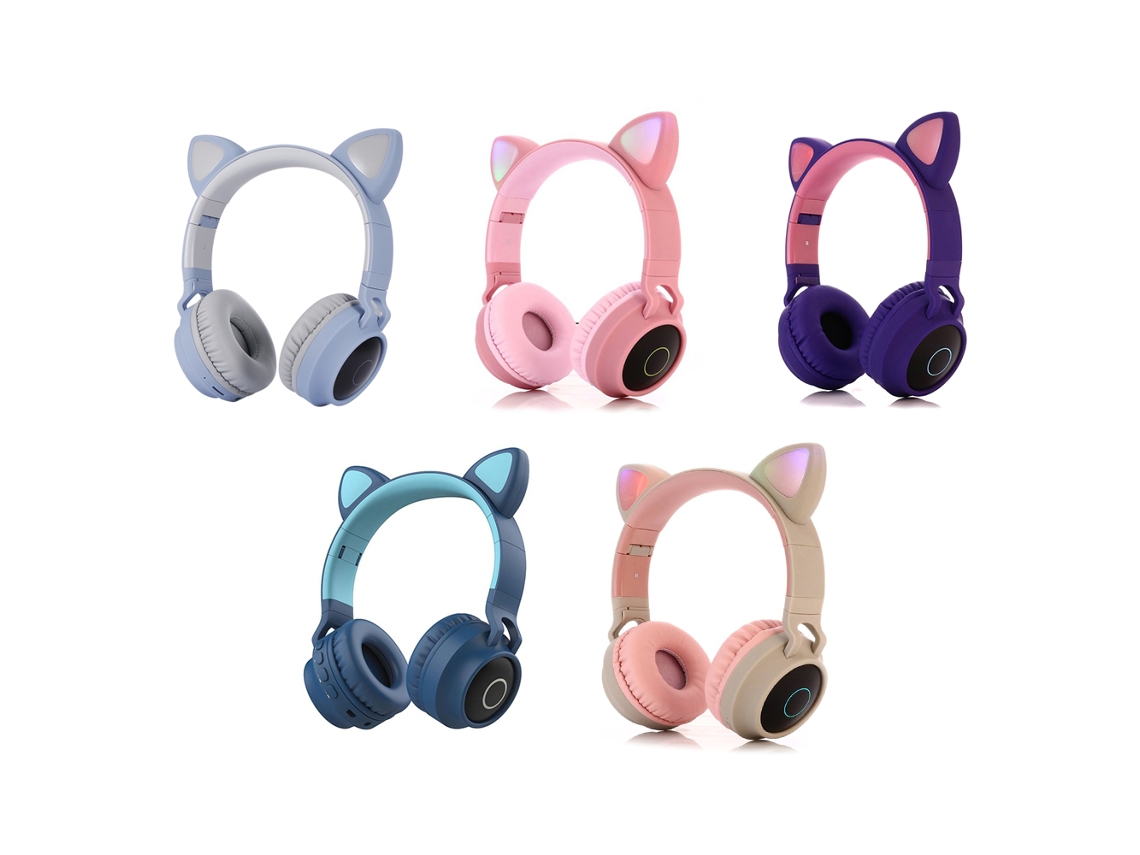 Fone LAXISCREED Sem Fio Orelhas Gato Rgb