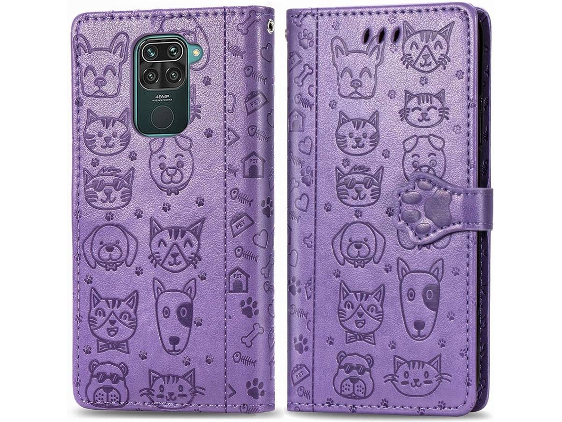 Capa Xiaomi Redmi Note 9 HONGWE. Livro Roxo