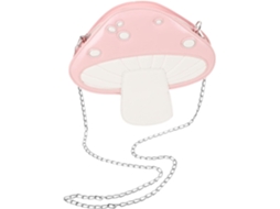 Bolsa De Ombro Em Formato De Cogumelo, Feita À Mão Em Liga De Zinco Rosa.