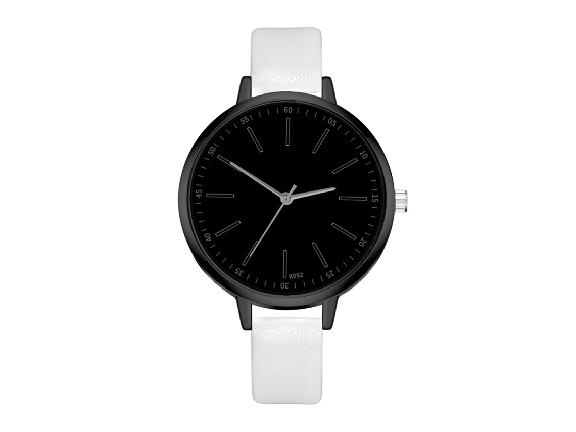 Relógio de Pulso Feminino Analógico de Quartzo Quadrado Moda Elegante Branco Presente