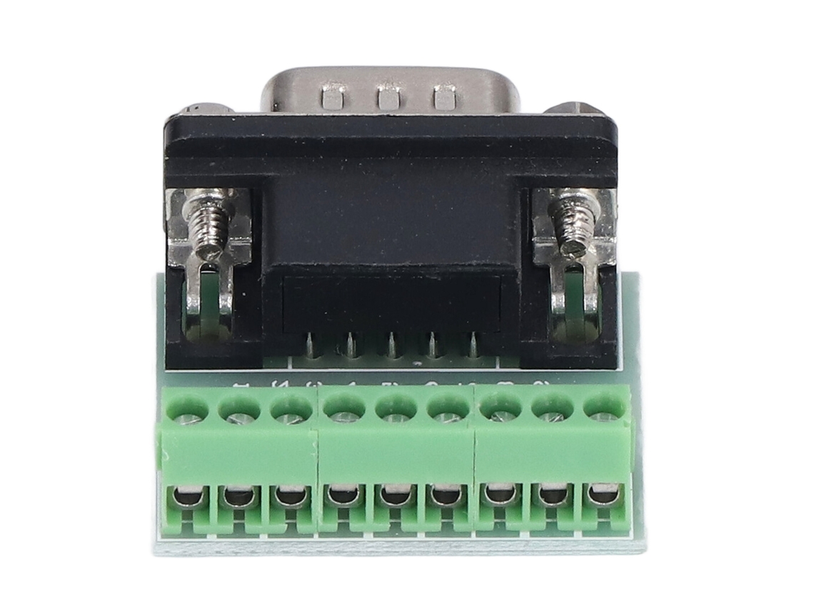 Placa De Quebra De Conexão Db9 Macho Com Bloco Terminal De 9 Pinos Para Rs232 Rs485
