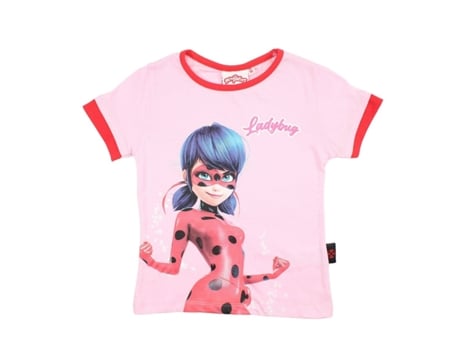 T-Shirt de Criança MIRACULOUS AS AVENTURAS DE LADYBUG Algodão Rosa (XS)