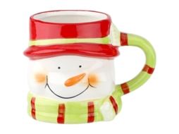 Taza De Navidad 2025 Con Diseño De Muñeco De Nieve En Cerámica 3d 400ml