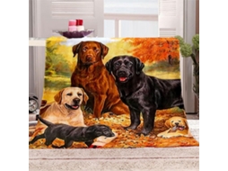 Manta de Lã Fansu Estampa 3d Cachorro Quente Macia e Fofa Microfibra para o Inverno Colcha Sofá Adequada Adult