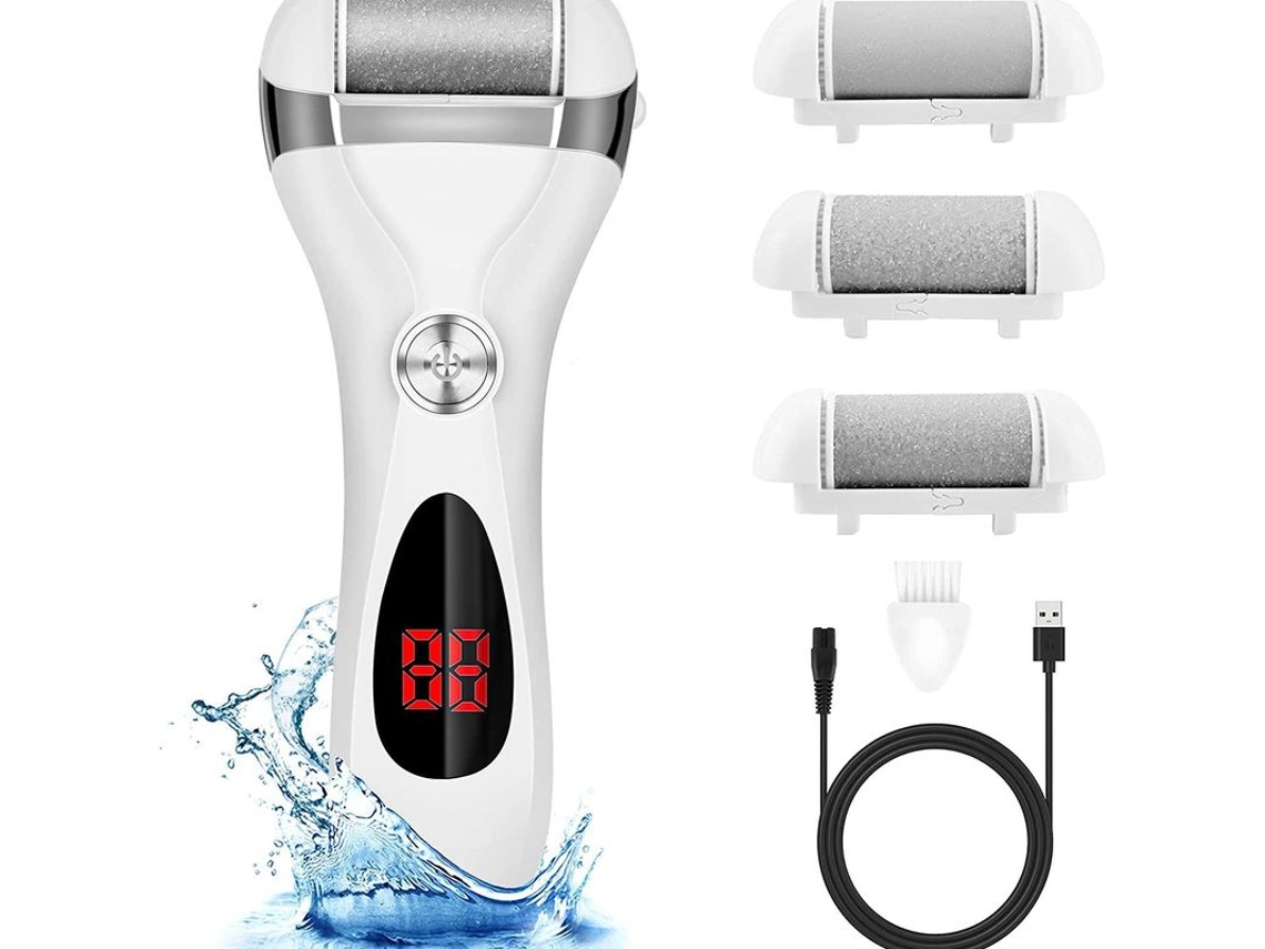 Lixa Elétrica Para Pés Ferramenta Profissional Para Pedicure Branca Aquaforge