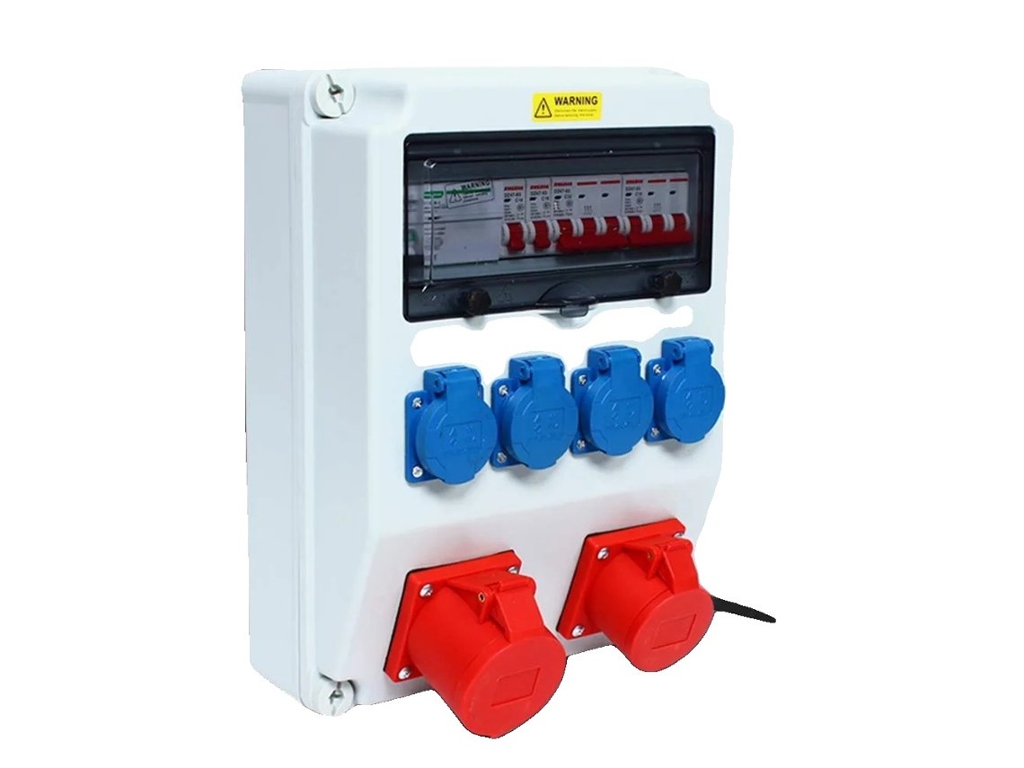 Caixa De Distribuição De Energia, 1 X 16 A, 1 X 32 A, Ac 250v A Ac 380v, Nível De Proteção Ip44, Design Montado Na Parede