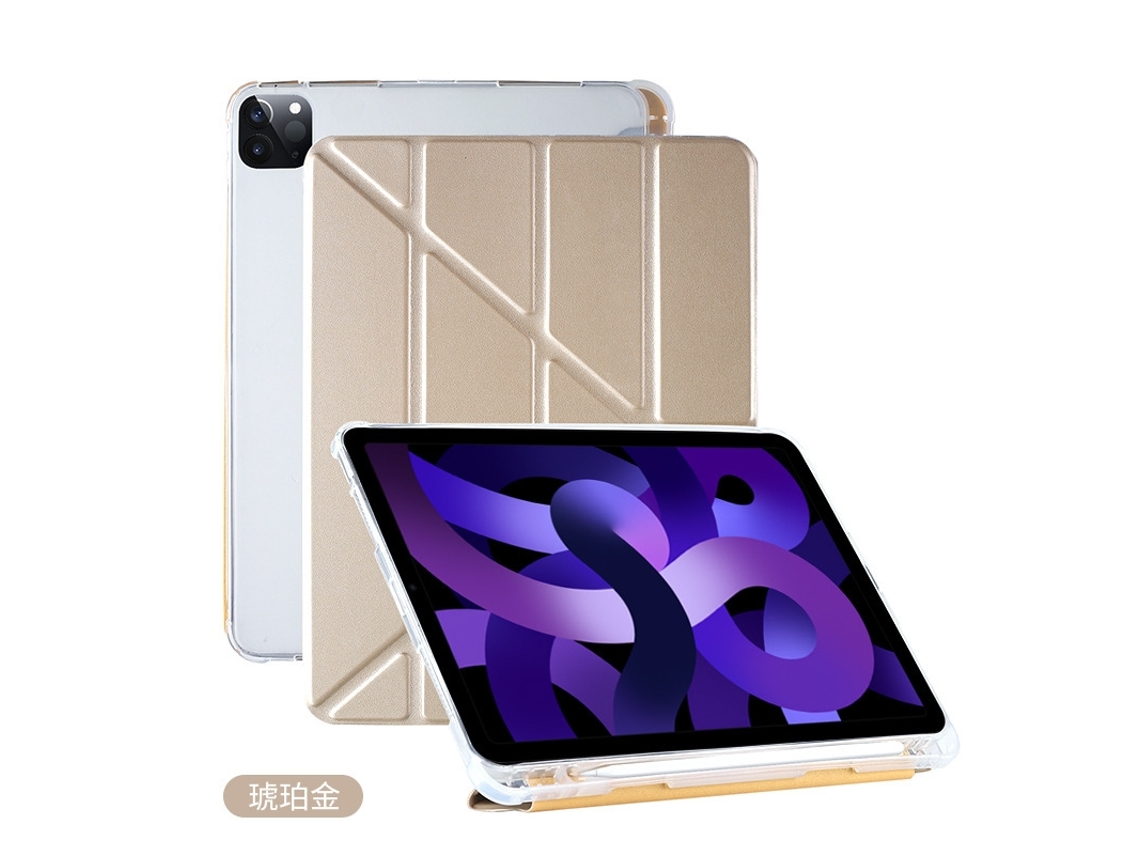 Capa Elegante E Macia Para Ipad De 10,2'' (7/8/9'') Na Cor Dourada.