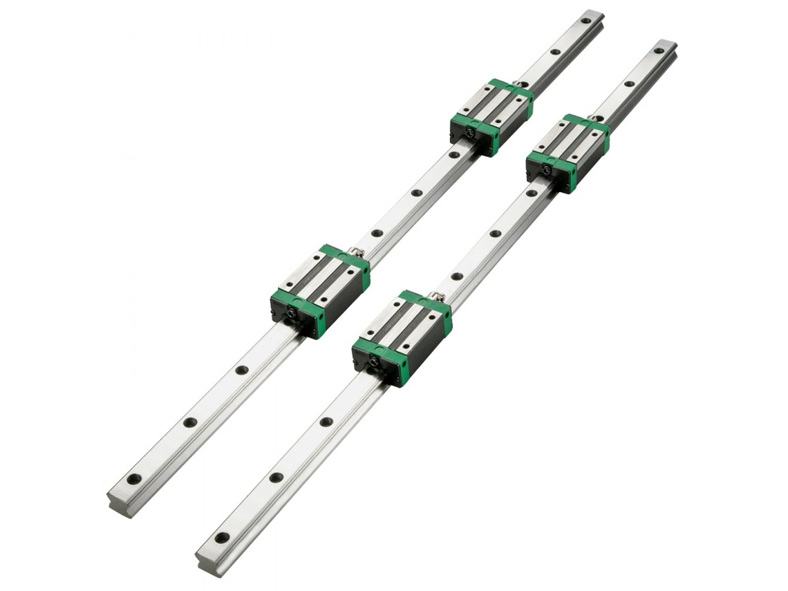 Conjunto De Guias Lineares Hsr20 1700mm Com 4 Blocos E Tampas Anti Pó Para Máquinas Tekmaquinas