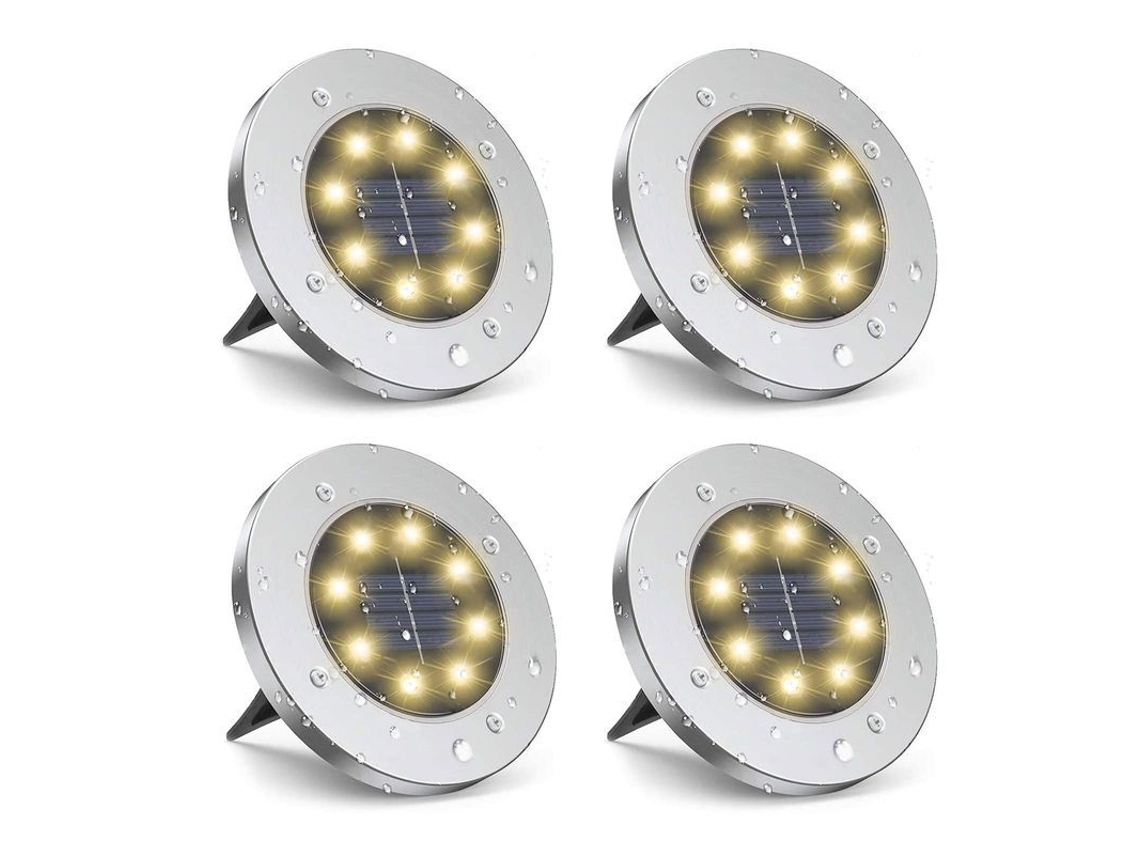 Luzes solares LINJOU, 4 unidades, à prova d'água, jardim