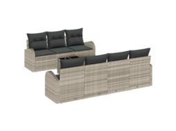 Vidaxl Conjunto De Sofá De Jardim 8 Unid. 7-número De Lugares