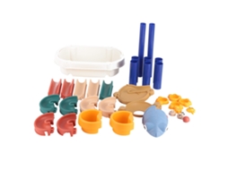 Brinquedos De Banho Diy Trilho Montável Para Crianças Com Acessórios E Cores Vibrantes