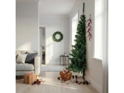 Vidaxl Meia Árvore De Natal Artificial Com Suporte 240 Cm Pvc Verde